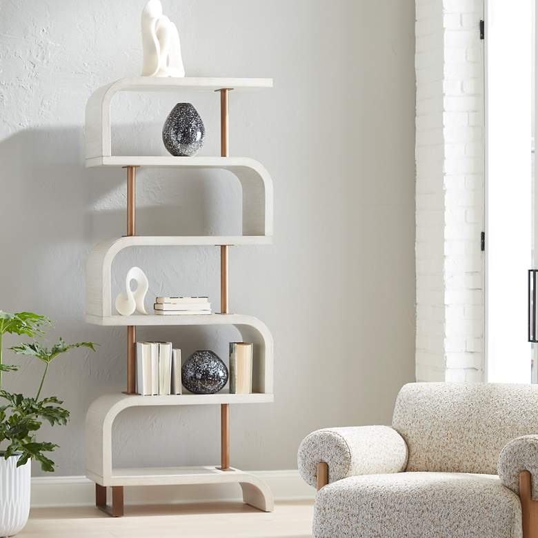 Image 1 Uttermost Bia 32" x 80" White Etagere