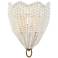 Uttermost Biddeford 14" High White Wood Beaded 1-Light Sconce