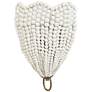3_Uttermost Biddeford 14" High White Wood Beaded 1-Light Sconce more views