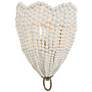 4_Uttermost Biddeford 14" High White Wood Beaded 1-Light Sconce more views