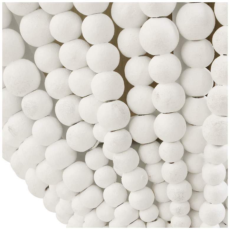 Image 5 Uttermost Biddeford 14" High White Wood Beaded 1-Light Sconce more views