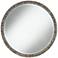 Uttermost Bili 34" Round Antique Silver Leaf Mirror