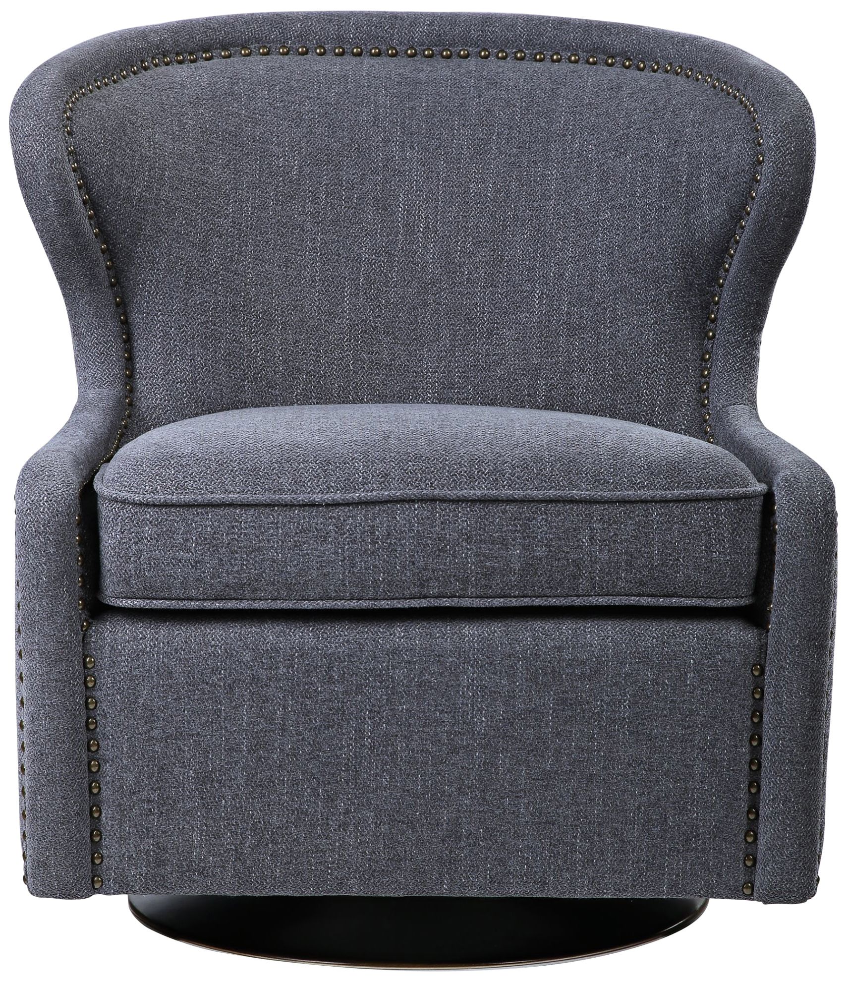 charcoal gray swivel chair