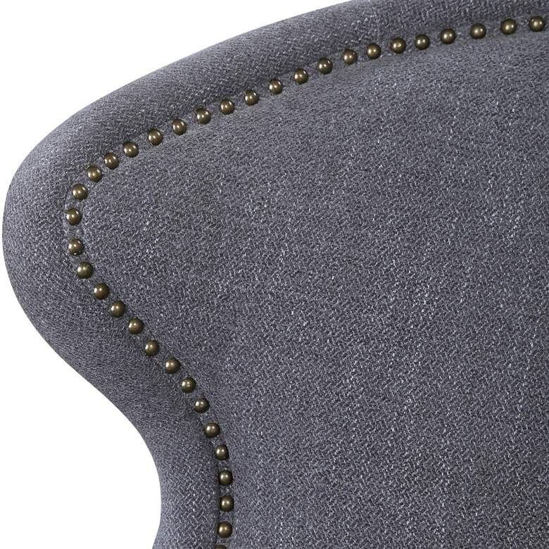 Image 5 Uttermost Biscay Dark Charcoal Gray Swivel Chair more views