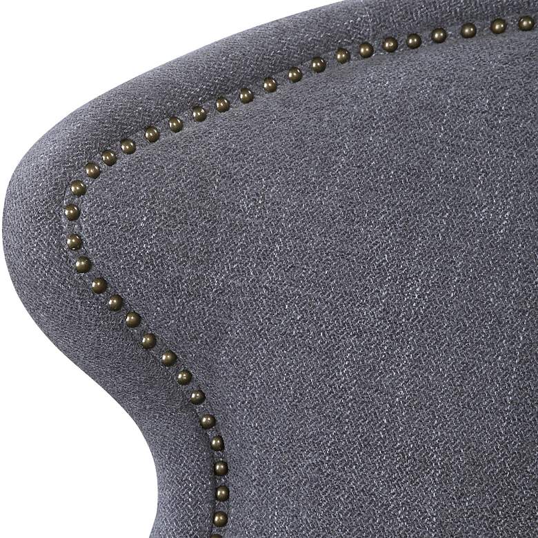 Image 6 Uttermost Biscay Dark Charcoal Gray Swivel Chair more views