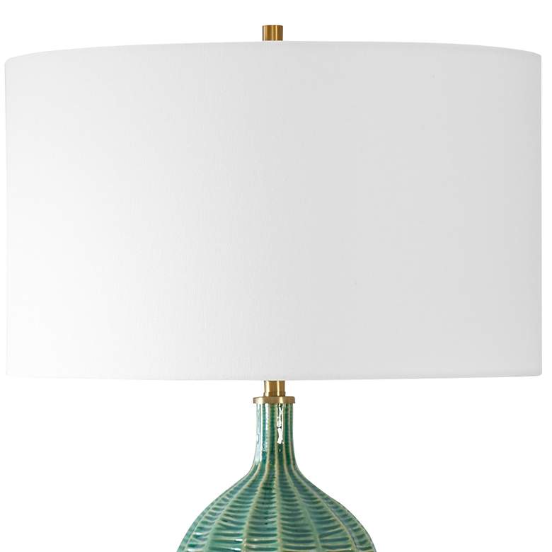 Image 5 Uttermost Bixby 24 1/2" Modern Hunter Green Glaze Ceramic Table Lamp more views