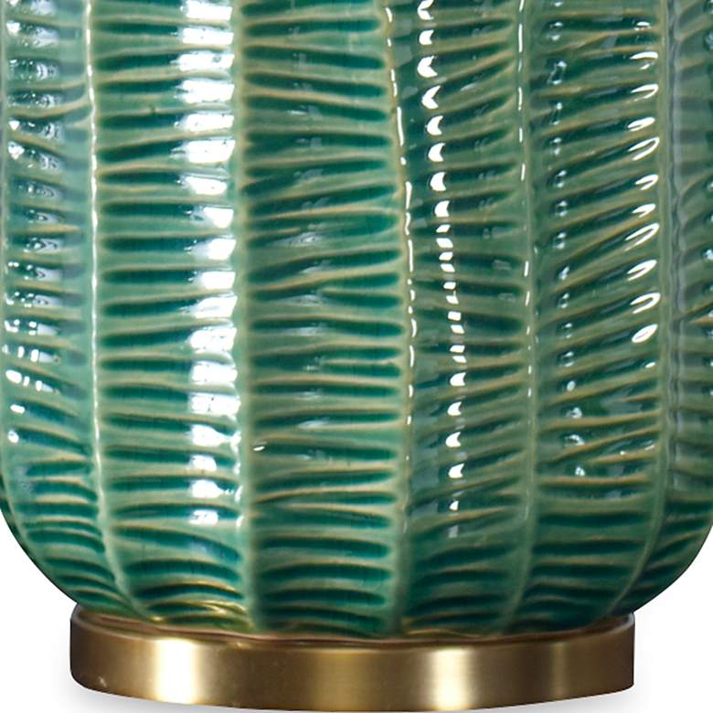 Image 6 Uttermost Bixby 24 1/2" Modern Hunter Green Glaze Ceramic Table Lamp more views