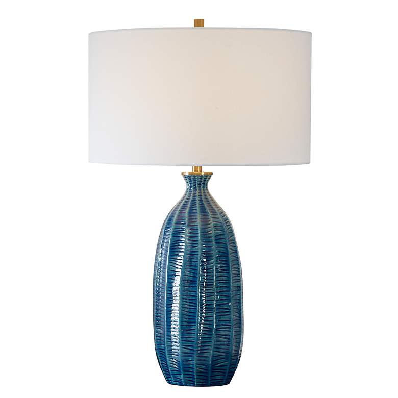 Image 2 Uttermost Bixby 28 3/4" Coastal Modern Blue Ceramic Table Lamp