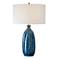 Uttermost Bixby 28 3/4" Coastal Modern Blue Ceramic Table Lamp