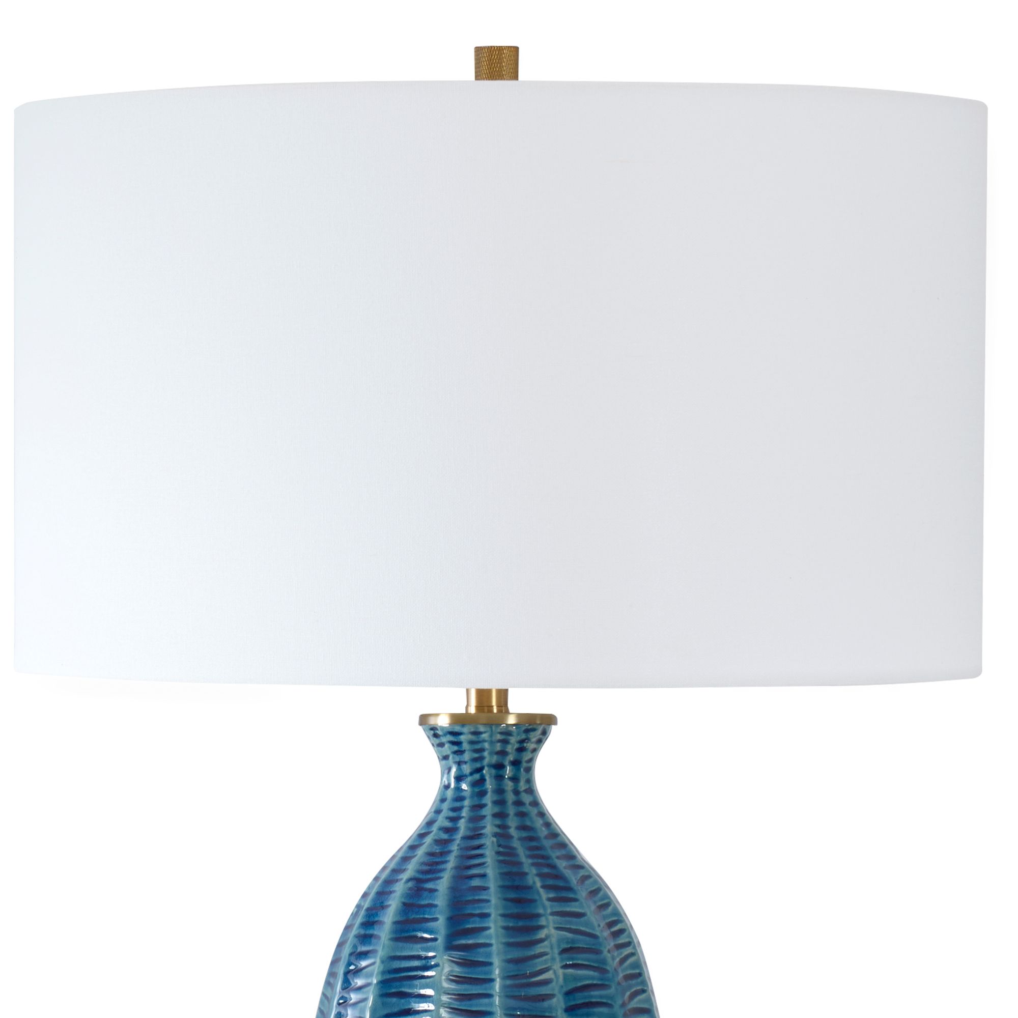 Image 5 Uttermost Bixby 28 3/4" Coastal Modern Blue Ceramic Table Lamp more views