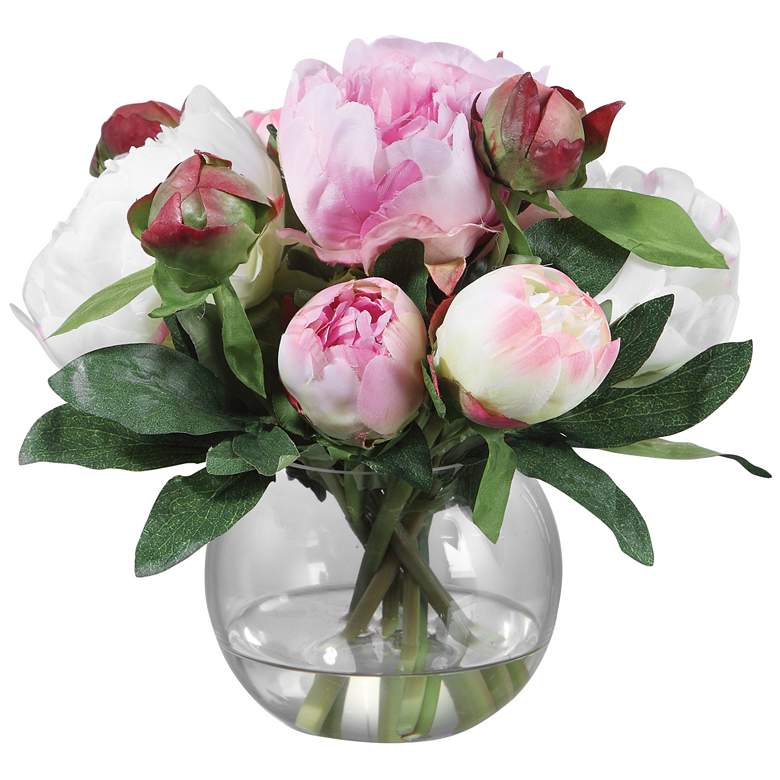 Image 1 Uttermost Blaire Peony 8.5-in High Faux Bouquet