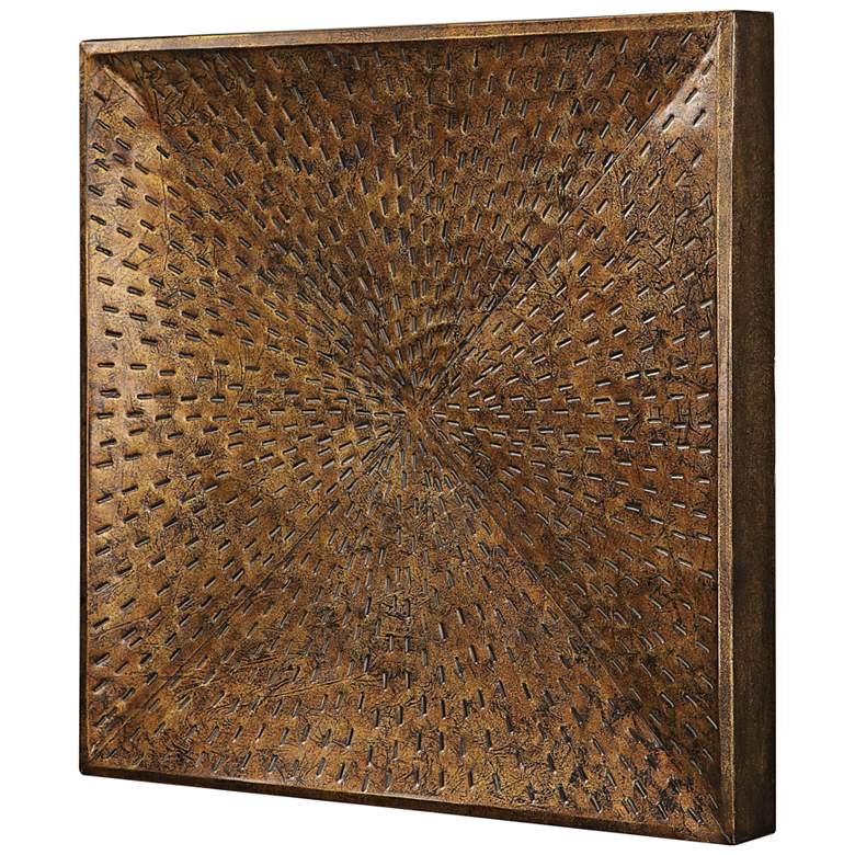 Image 3 Uttermost Blaise 31 1/2" Square Bronze Metal Wall Art more views