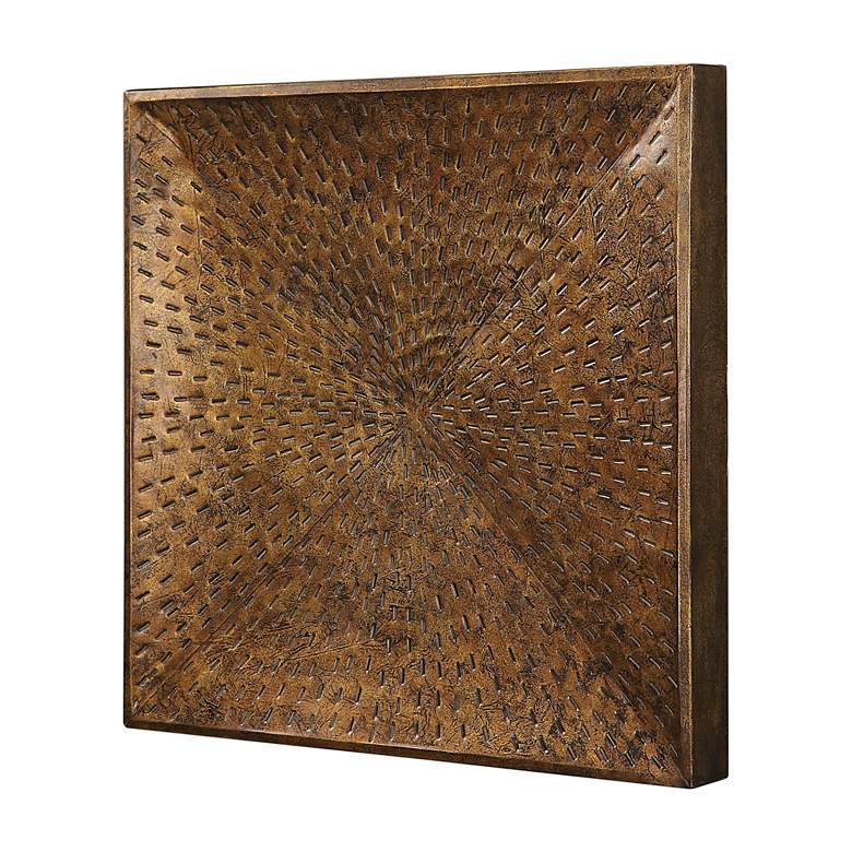 Image 3 Uttermost Blaise 31 1/2 inch Square Bronze Metal Wall Art more views