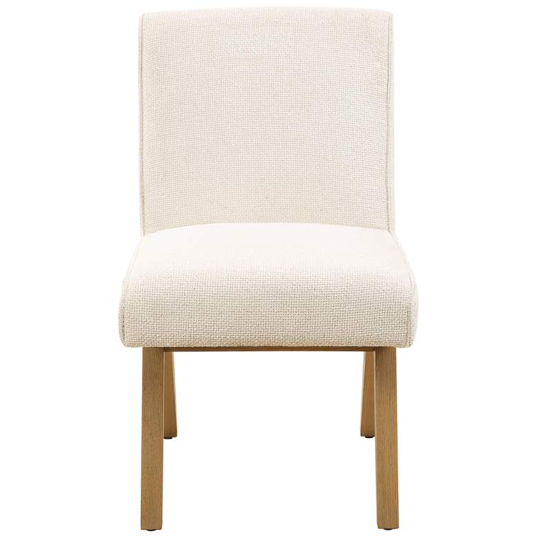 Image 2 Uttermost Blakely Snow White Fabric Armless Dining Chair