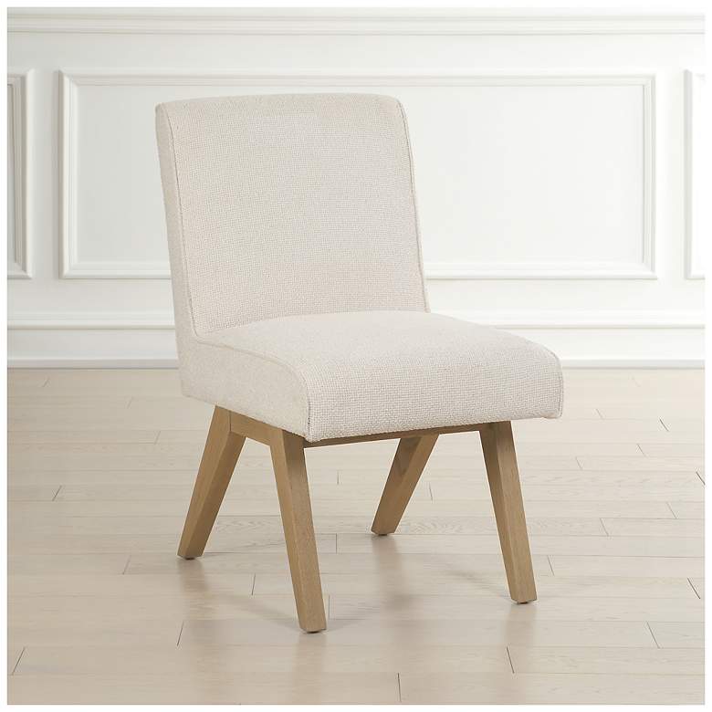 Image 1 Uttermost Blakely Snow White Fabric Armless Dining Chair