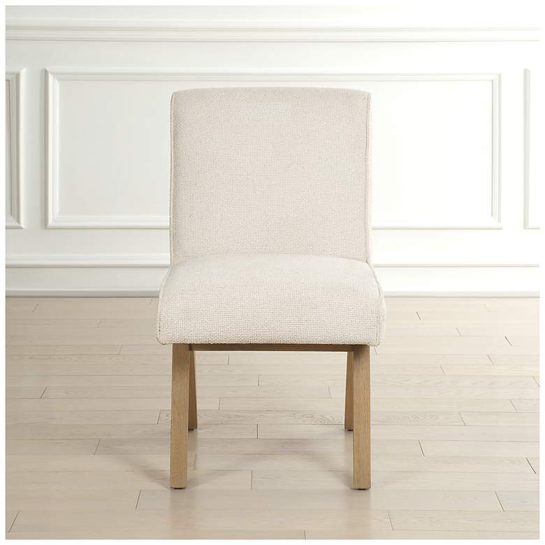 Image 3 Uttermost Blakely Snow White Fabric Armless Dining Chair more views