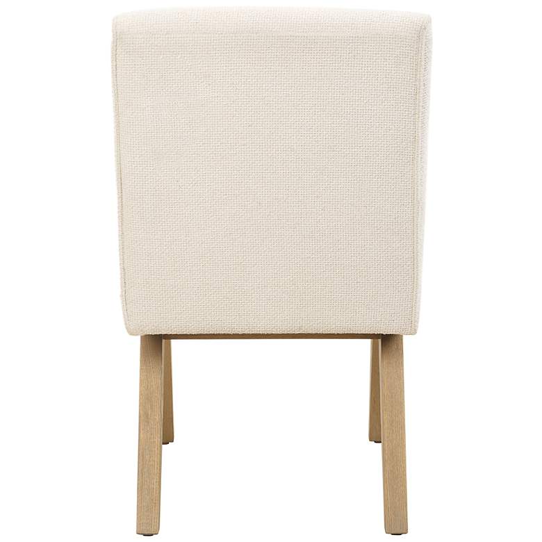 Image 6 Uttermost Blakely Snow White Fabric Armless Dining Chair more views