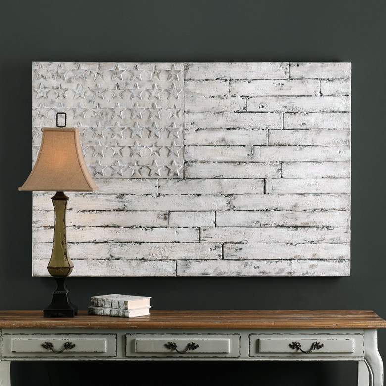 Image 1 Uttermost Blanco 60" Wide 3-Dimensional Canvas Wall Art