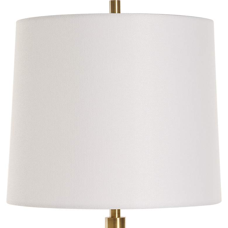 Image 4 Uttermost Bledel 36 1/4" High Brass and Green Marble Buffet Lamp more views