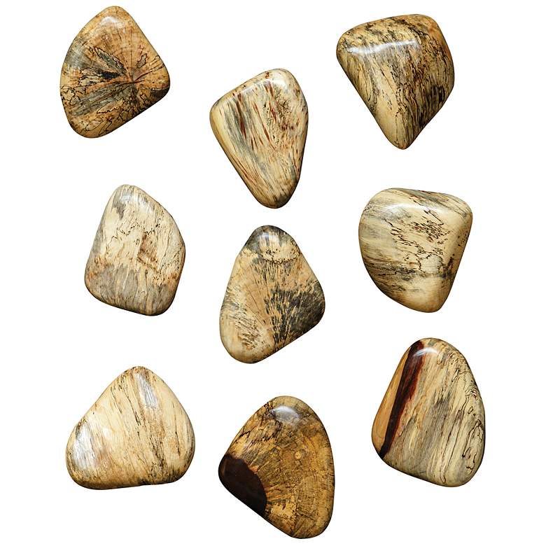 Image 2 Uttermost Blonde Decorative Pebbles Wall Decor Set of 9