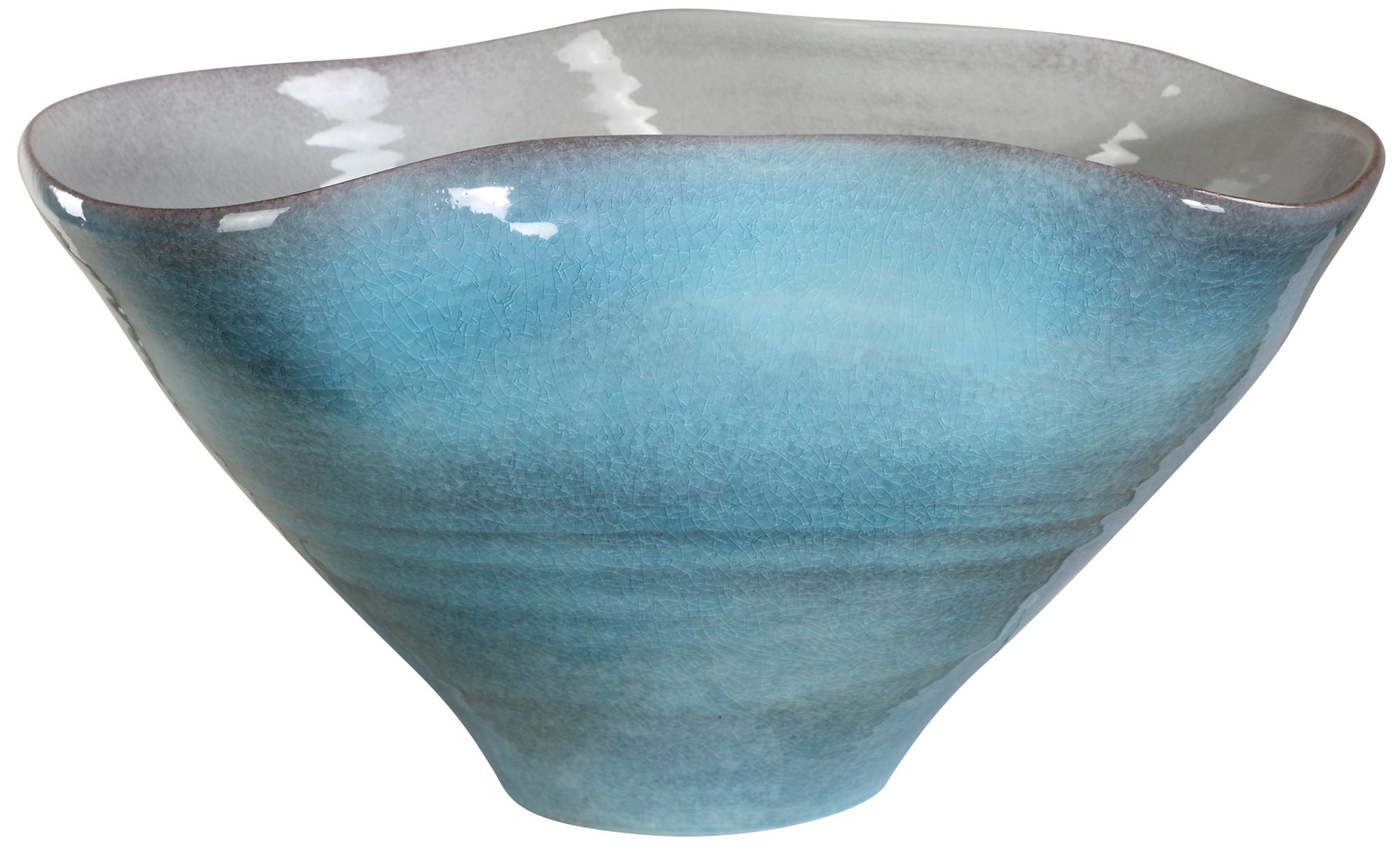 Image 4 Uttermost Blue Crest  Porcelain Bowl more views