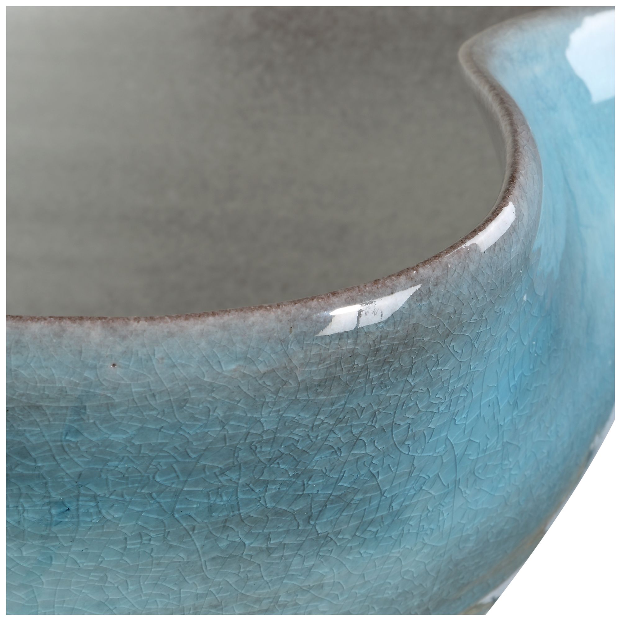 Image 6 Uttermost Blue Crest  Porcelain Bowl more views