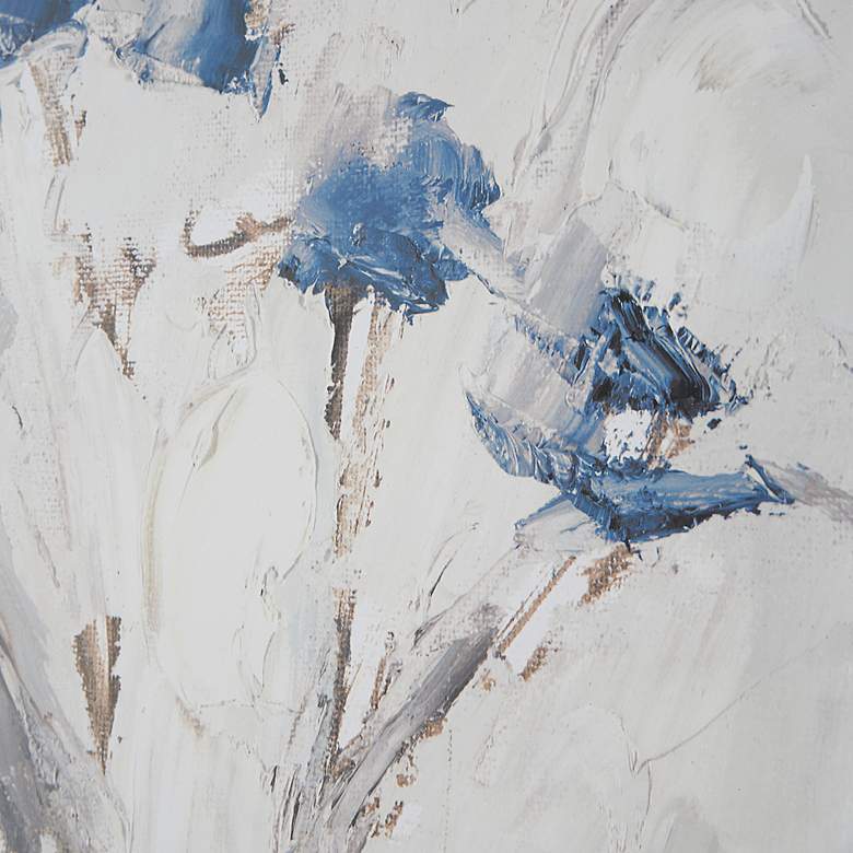 Image 6 Uttermost Blue Flowers In Vase 41"H Printed Framed Wall Art more views