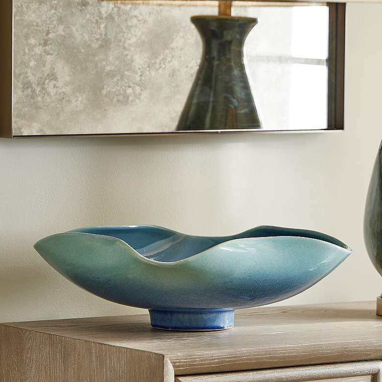Image 1 Uttermost Blue Lagoon Indoor-Outdoor Bowl