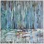 Uttermost Blue Waterfall 40" Square Canvas Wall Art in scene