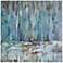 Uttermost Blue Waterfall 40" Square Canvas Wall Art