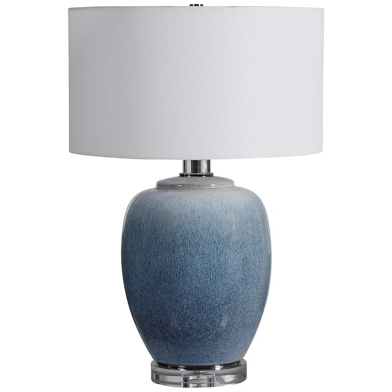Image 2 Uttermost Blue Waters 26 1/2" High Ombre Light Blue Ceramic Table Lamp