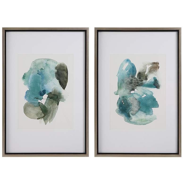 Image 2 Uttermost Blueprints 40" High 2-Piece Framed Wall Art Set