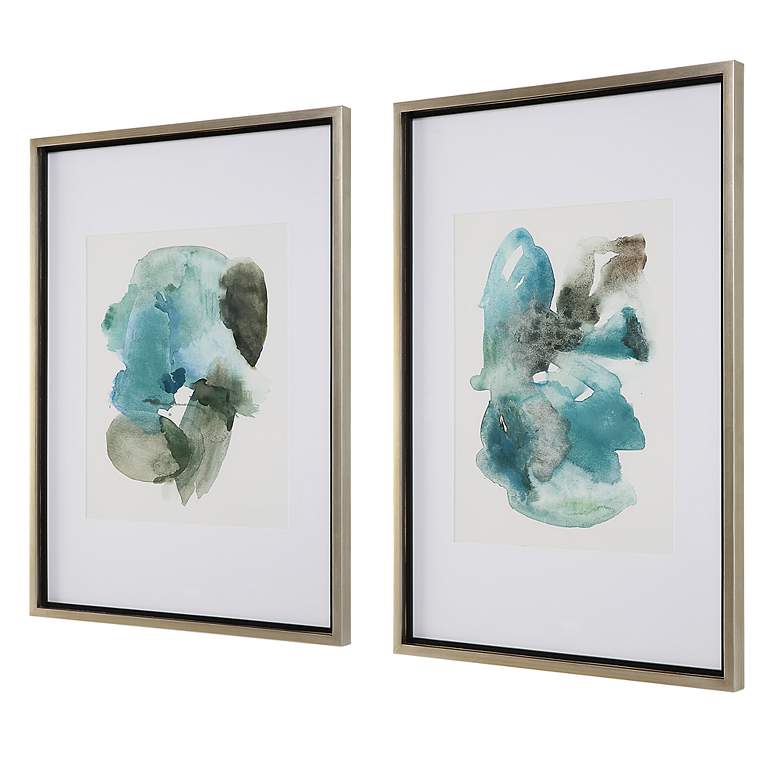 Image 4 Uttermost Blueprints 40" High 2-Piece Framed Wall Art Set more views