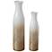Uttermost Blur Ombre Ivory and Beige Glass Vases Set of 2