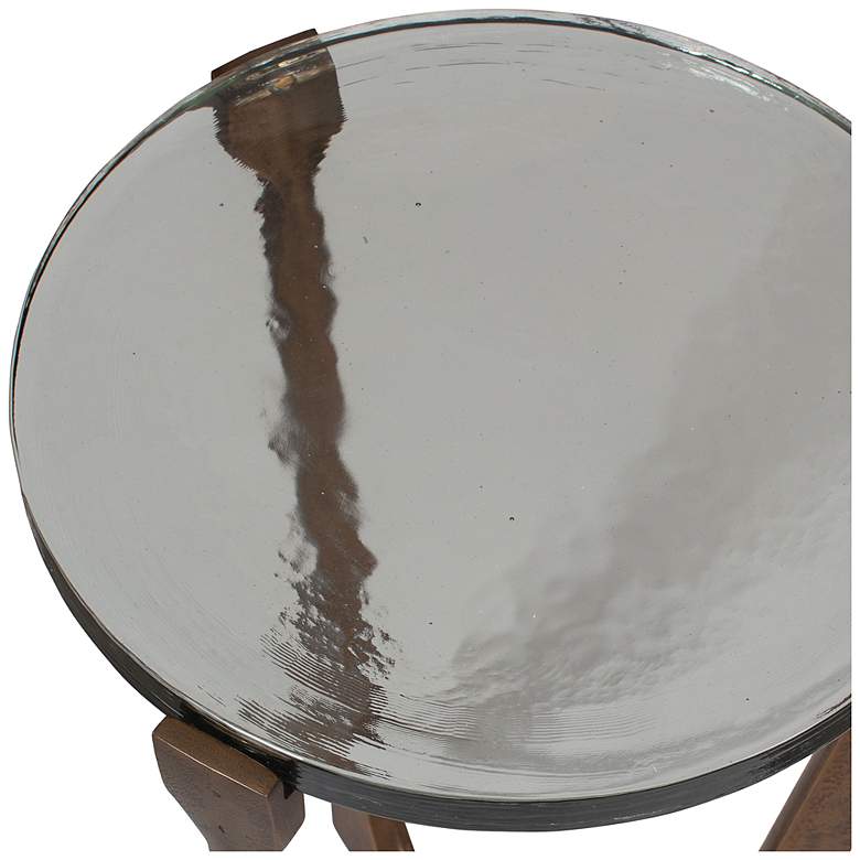 Image 4 Uttermost Bohdi 22" H x 15" W Aluminum and Glass Outdoor Accent Table more views