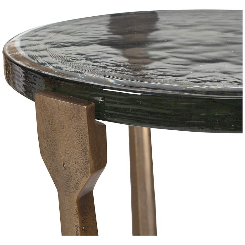 Image 5 Uttermost Bohdi 22" H x 15" W Aluminum and Glass Outdoor Accent Table more views