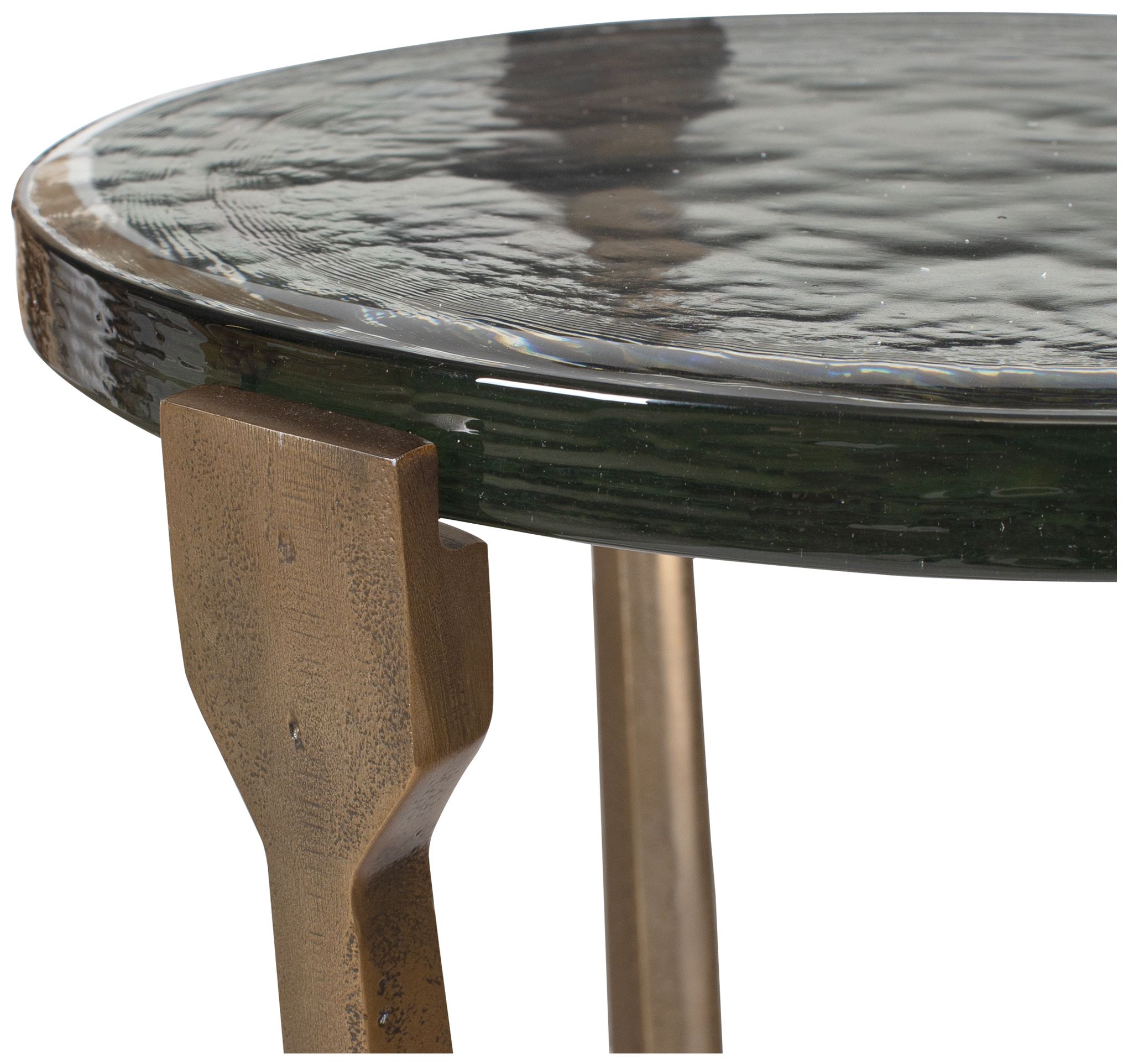 Uttermost Bohdi 22" H x 15" W Aluminum and Glass Outdoor Accent Table