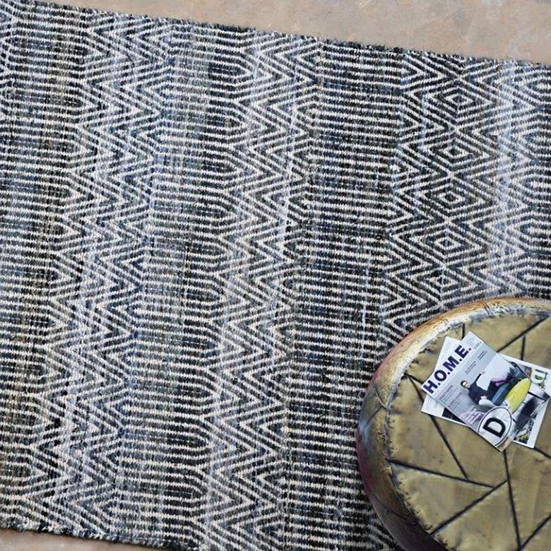 Image 2 Uttermost Bolivia 5'x8' Blue Birds Eye Area Rug more views