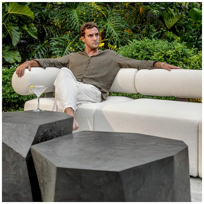 Image 3 Uttermost Bolster Back Corner Outdoor Sofa more views