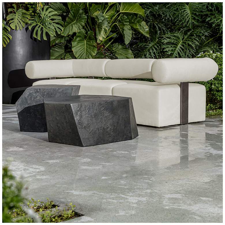 Image 4 Uttermost Bolster Back Corner Outdoor Sofa more views