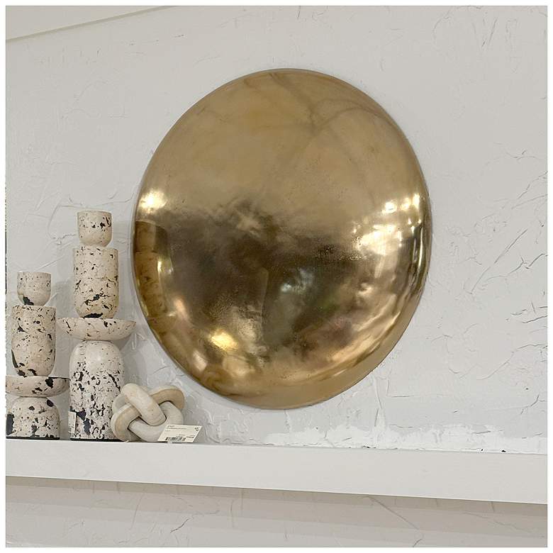 Image 3 Uttermost Bombay 31.5" Gold Indoor-Outdoor Metal Wall Decor more views