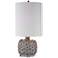 Uttermost Bondi Gray Seashell Ceramic Buffet Table Lamp