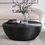 Thumbnail1 of Uttermost Bongo 44" Wide Black Natural Rattan Coffee Table