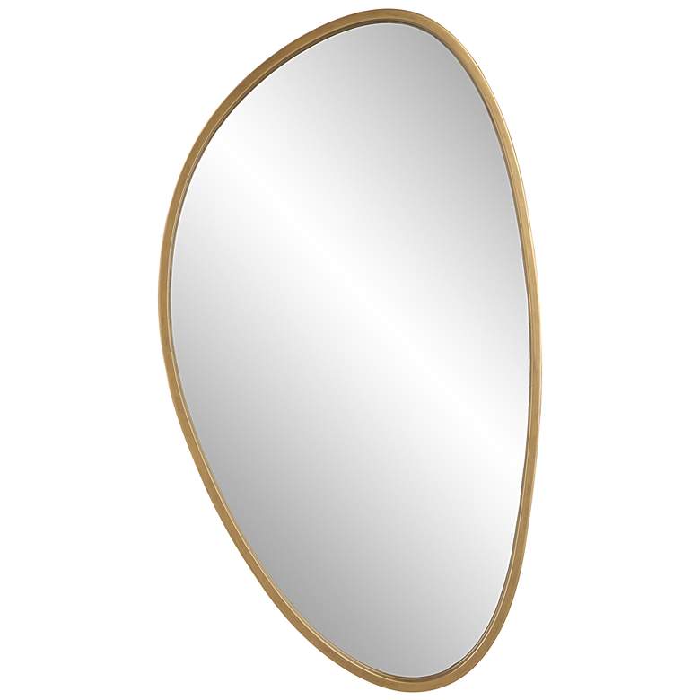 Image 1 Uttermost Boomerang Aged Gold 20 1/4 inch x 36 inch Wall Mirror
