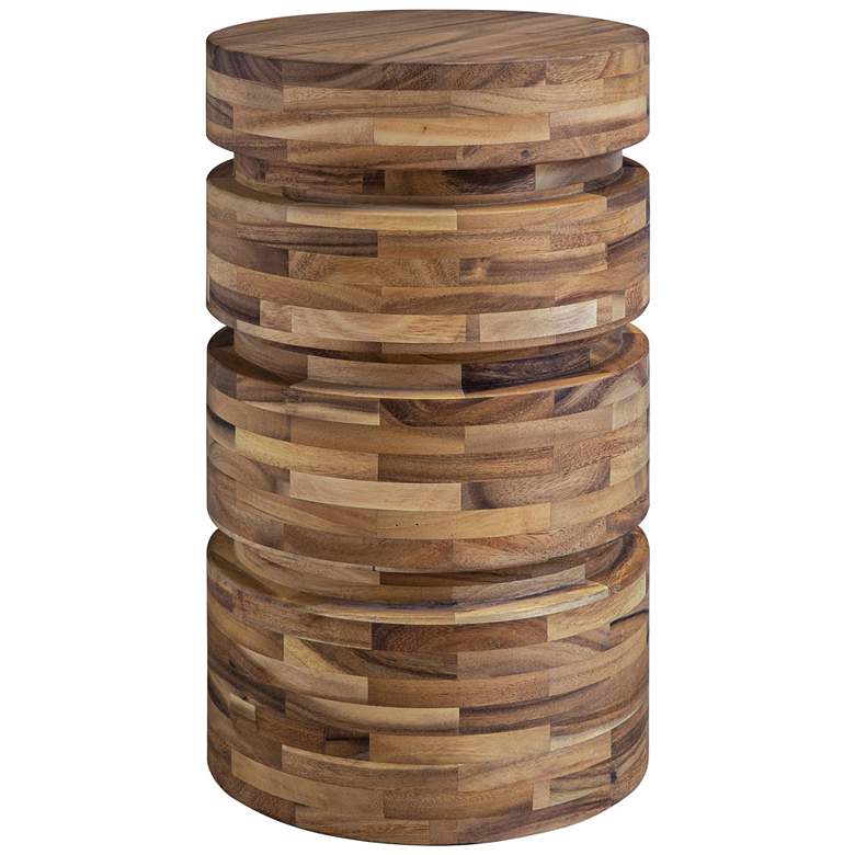 Image 2 Uttermost Boone 12" Wide Natural Acacia Wood Drink Table