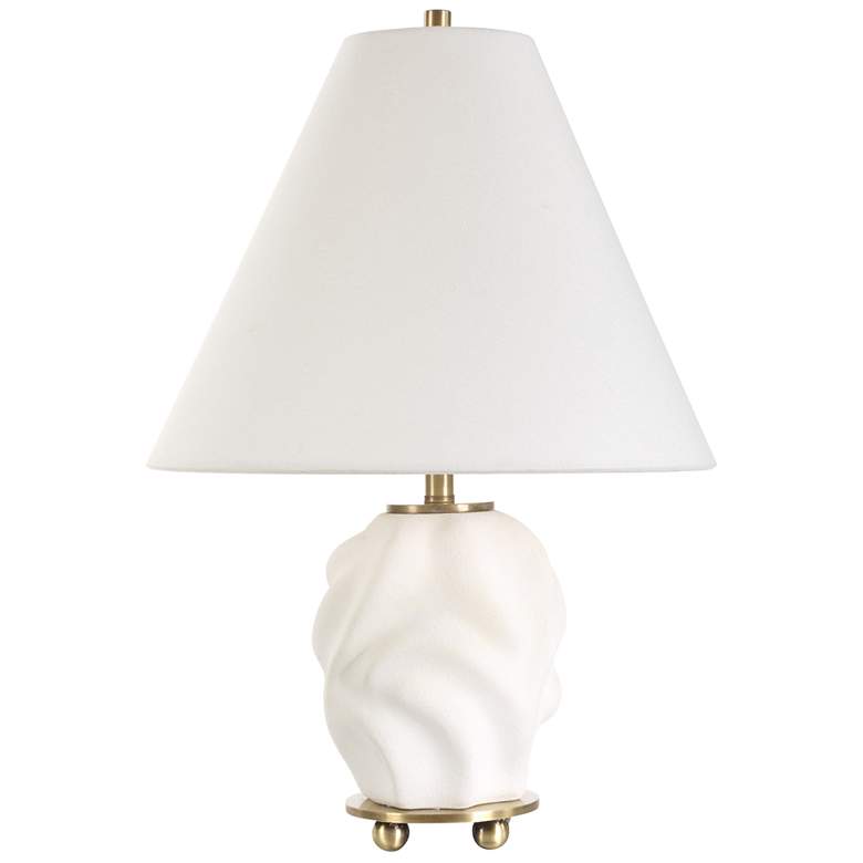 Image 3 Uttermost Bora 17 1/2" Matte White Ceramic Accent Lamp more views