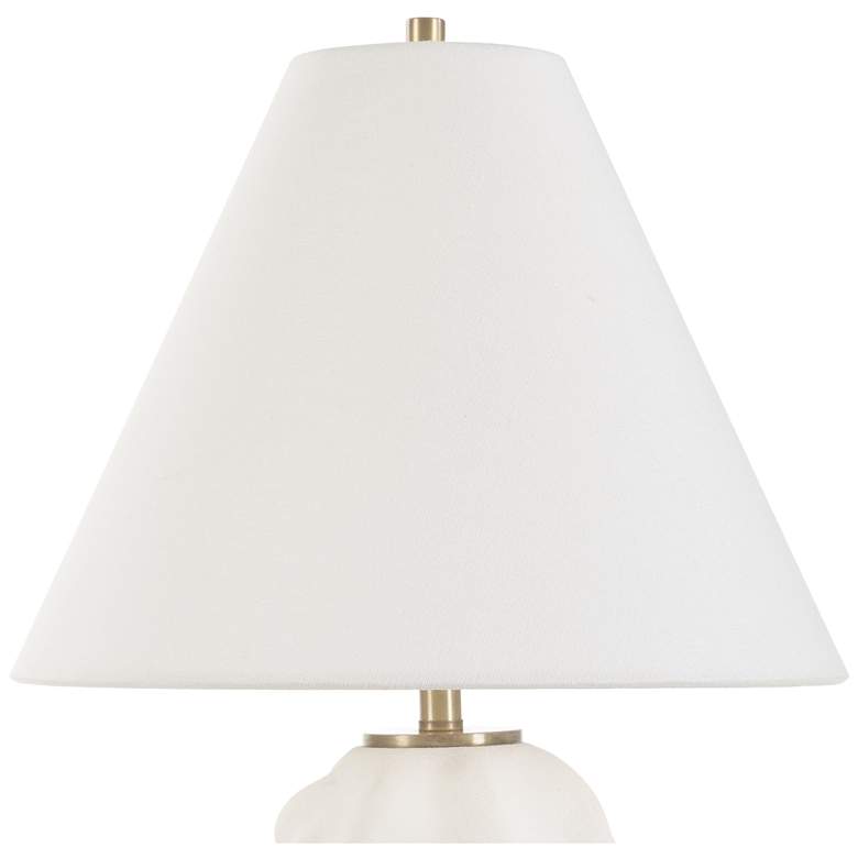 Image 4 Uttermost Bora 17 1/2" Matte White Ceramic Accent Lamp more views