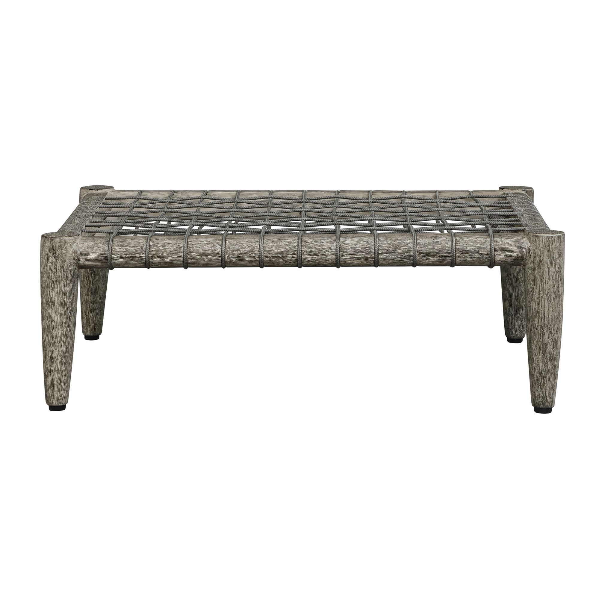 Image 7 Uttermost Borneo 26" Wide Dark Gray Outdoor Ottoman more views