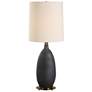 2_Uttermost Bower 34 1/2" Matte Black Ceramic Table Lamp
