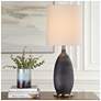 1_Uttermost Bower 34 1/2" Matte Black Ceramic Table Lamp